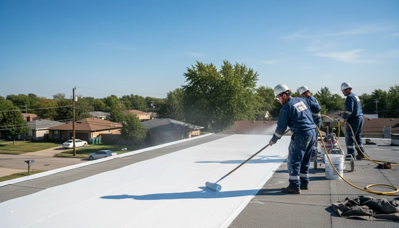 Commercial roof coating in Plymouth, OH near me